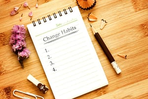 notepad for listing habits to change