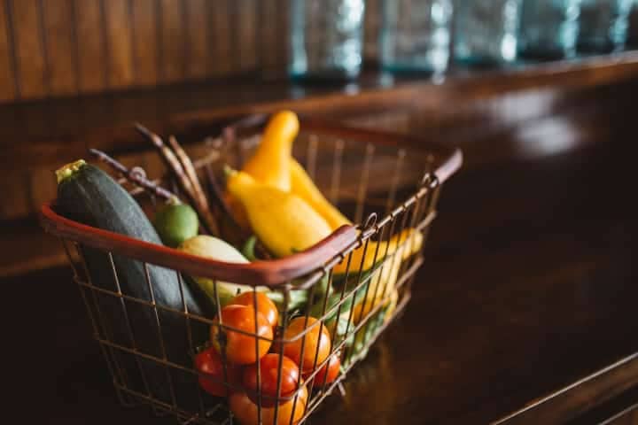 basket of healthy vegetables - eat healthy hypnosis