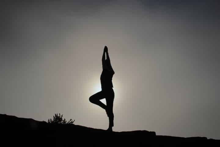 yoga silhouette