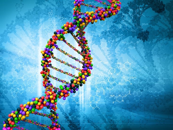 colorful DNA strands